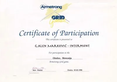 Certifikati - Intermont 